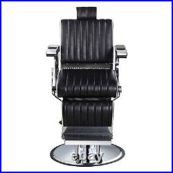 Barber Chair Heavy Duty Hydraulic Barbering Chair BELGRANO in Black