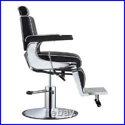 Barber Chair Heavy Duty Hydraulic Barbering Chair BELGRANO in Black