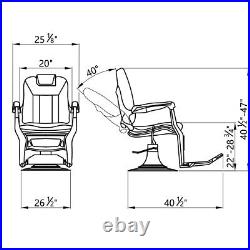 Barber Chair Heavy Duty Hydraulic Barbering Chair ESQUIRE in Black