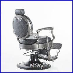 Barber Chair Heavy Duty Hydraulic Barbering Chair KAISER Brushed/Distressed