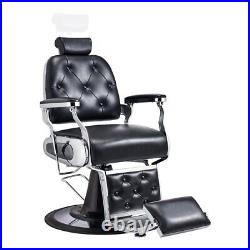 Barber Chair Heavy Duty Hydraulic Barbering Chair TITAN in Black
