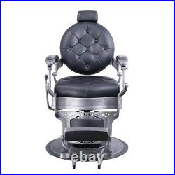 Barber Chair Heavy Duty Hydraulic Barbering Chair VANQUISH Brushed/Black