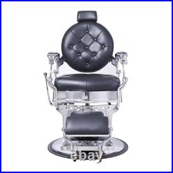Barber Chair Heavy Duty Hydraulic Barbering Chair VANQUISH Chrome/Black
