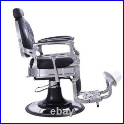 Barber Chair Heavy Duty Hydraulic Barbering Chair VANQUISH Chrome/Black