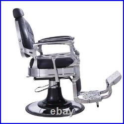 Barber Chair Heavy Duty Hydraulic Barbering Chair VANQUISH Chrome/Black