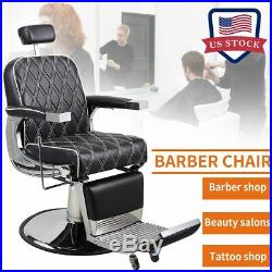 Barber Chair Heavy Duty Hydraulic Recline Styling Salon Beauty Spa Equipment