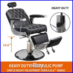 Barber Chair Heavy Duty Hydraulic Recline Styling Salon Beauty Spa Equipment