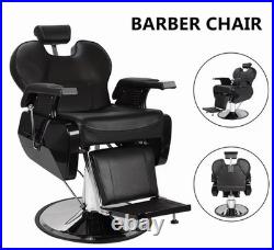 Barber Chair Heavy Duty Hydraulic Reclining Salon Styling Chair 360 Swivel