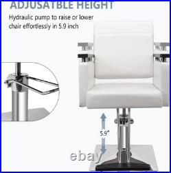 Barber Chair Heavy Duty, Hydraulic Salon Beauty Styling Chair for Hair Stylist
