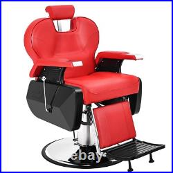 Barber Chair Heavy Duty Reclining Hydraulic Professional for Salon / Barbershop