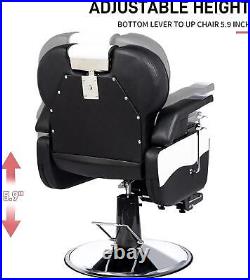 Barber Chair Heavy Duty Reclining Hydraulic Professional for Salon / Barbershop