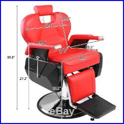 Barber Shop Black Hydraulic Recline Salon Chair Beauty Spa Heavy-Duty Equipment