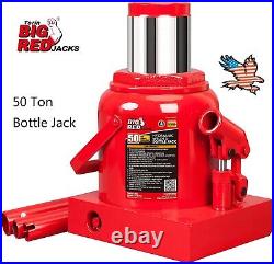 Big Red 50 Ton Torin Stubby Low Profile Heavy Duty Welded Bottle Jack, T95007