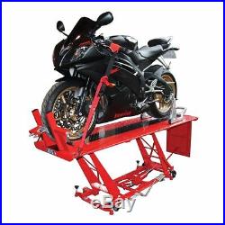 Biketek Hydraulic Workshop Non-Slip Metal Heavy Duty Motorcycle Bike Lift Table