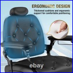 Black All Purpose Heavy Duty Recline Barber Chair Hydraulic Beauty Salon