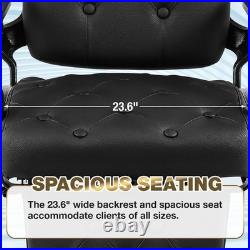 Black All Purpose Heavy Duty Recline Barber Chair Hydraulic Beauty Salon