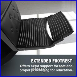 Black All Purpose Heavy Duty Recline Barber Chair Hydraulic Beauty Salon