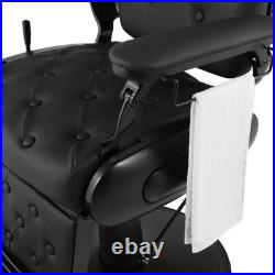 Black All Purpose Heavy Duty Recline Barber Chair Hydraulic Beauty Salon