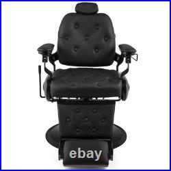 Black All Purpose Heavy Duty Recline Barber Chair Hydraulic Beauty Salon