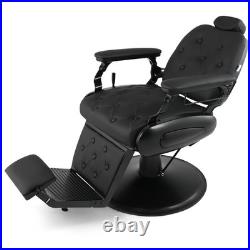 Black All Purpose Heavy Duty Recline Barber Chair Hydraulic Beauty Salon