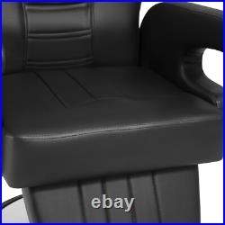 Black All Purpose Heavy Duty Recline Barber Chair Hydraulic Salon Beauty Stylist