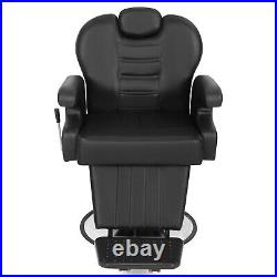 Black All Purpose Heavy Duty Recline Barber Chair Hydraulic Salon Beauty Stylist