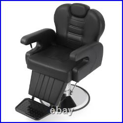 Black All Purpose Heavy Duty Recline Barber Chair Hydraulic Salon Beauty Stylist Black All Purpose Heavy Duty Recline Barber Chair Hydraulic Salon Beauty Stylist