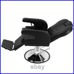 Black All Purpose Heavy Duty Recline Barber Chair Hydraulic Salon Beauty Stylist Black All Purpose Heavy Duty Recline Barber Chair Hydraulic Salon Beauty Stylist