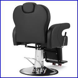 Black All Purpose Heavy Duty Recline Barber Chair Hydraulic Salon Beauty Stylist Black All Purpose Heavy Duty Recline Barber Chair Hydraulic Salon Beauty Stylist