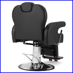 Black All Purpose Heavy Duty Recline Barber Chair Hydraulic Salon Beauty Stylist