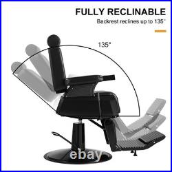 Black All Purpose Reclining Barber Chair Heavy Duty Hydraulic Salon Spa Beauty Black All Purpose Reclining Barber Chair Heavy Duty Hydraulic Salon Spa Beauty