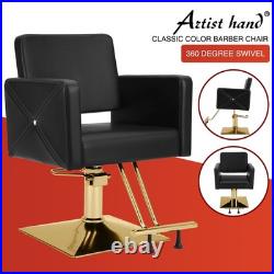 Black+Gold Heavy Duty Hydraulic Barber Chair Hair Styling Salon