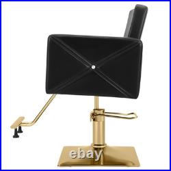 Black+Gold Heavy Duty Hydraulic Barber Chair Hair Styling Salon