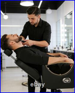 Black+Gold Heavy Duty Hydraulic Recline Barber Chair Beauty Salon Black+Gold Heavy Duty Hydraulic Recline Barber Chair Beauty Salon