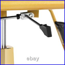 Black+Gold Widened Heavy Duty Reclining Barber Chair Hydraulic Salon Spa Beauty