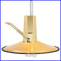Black+Gold Widened Heavy Duty Reclining Barber Chair Hydraulic Salon Spa Beauty