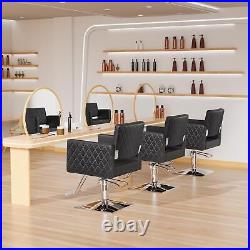 Black Hair Salon Chair Heavy Duty Hydraulic Barber Chair Hair Styling Chair Spa