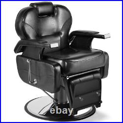 Black Heavy Duty All Purpose Reclining Hydraulic Barber Chairs Salon Spa Beauty