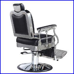 Black Heavy Duty Fashion Hydraulic Barber Chair Recline Salon Beauty Spa Shampoo