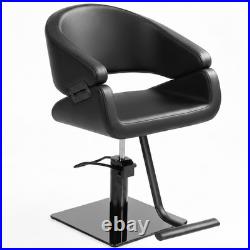 Black Heavy Duty Hydraulic Barber Chair Beauty Salon Styling