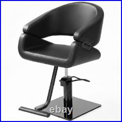 Black Heavy Duty Hydraulic Barber Chair Beauty Salon Styling