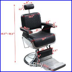 Black Heavy Duty Hydraulic Recline Barber Chair Salon Spa Beauty All Purpose