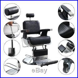 Black Heavy Duty Hydraulic Recline Barber Chair Salon Spa Beauty All Purpose