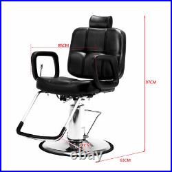 Black Heavy Duty Hydraulic Recline Barber Chair Tattoo Chair Salon Black Heavy Duty Hydraulic Recline Barber Chair Tattoo Chair Salon
