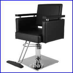 Black Heavy Duty Salon Chair Hydraulic Lift Barber Chair Hair Stylist Beauty Spa