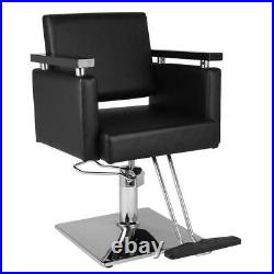 Black Heavy Duty Salon Chair Hydraulic Lift Barber Chair Hair Stylist Beauty Spa