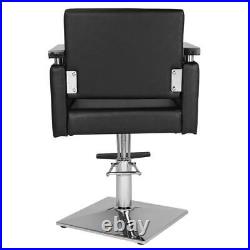 Black Heavy Duty Salon Chair Hydraulic Lift Barber Chair Hair Stylist Beauty Spa