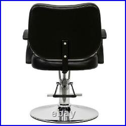Black Heavy Duty Salon Chair Hydraulic Lift Barber Chair Hair Stylist Beauty Spa