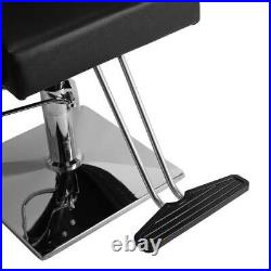 Black Heavy Duty Salon Chair Hydraulic Lift Barber Chair Hair Stylist Beauty Spa