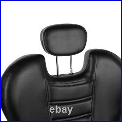 Black Recline Heavy Duty Hydraulic Barber Chair All Purpose Beauty Salon Styling